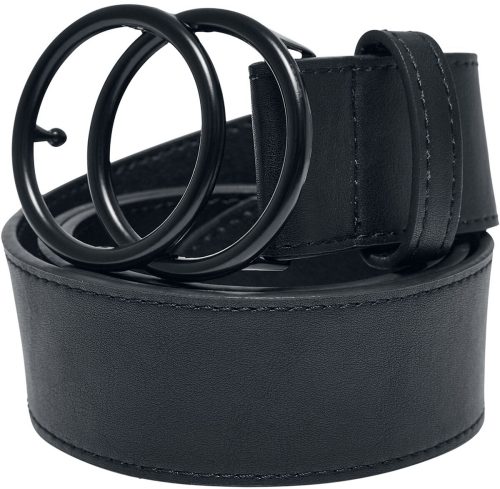 Urban Classics Coloured Ring Buckle Belt Opasky černá