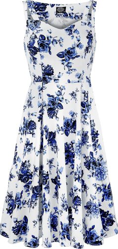 H&R London Blue Rosaceae Swing Dress Šaty vícebarevný