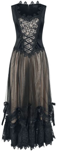 Sinister Gothic Gotické šaty Šaty cerná/béžová