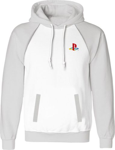 Playstation Logo Sleeve Mikina s kapucí bílá/šedá