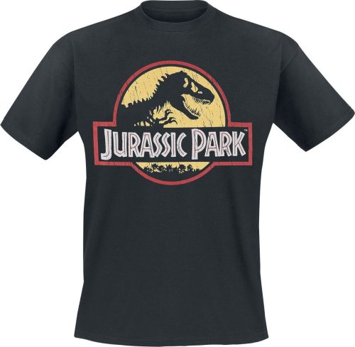 Jurassic Park Classic Logo Tričko černá