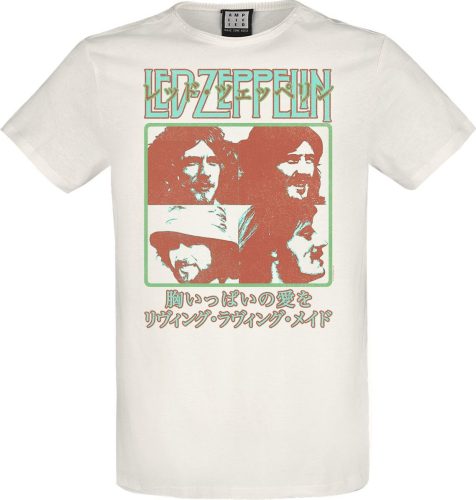 Led Zeppelin Amplified Collection - Japan Poster Tričko šedobílá