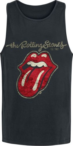 The Rolling Stones Plastered Tongue Tank top černá