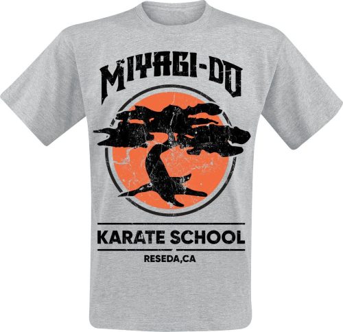 Cobra Kai Miyagi-Do Karate School Tričko šedá