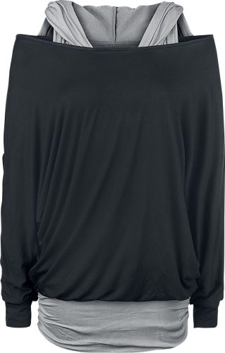 Black Premium by EMP Get Loose Dámské tričko s dlouhými rukávy cerná/šedá