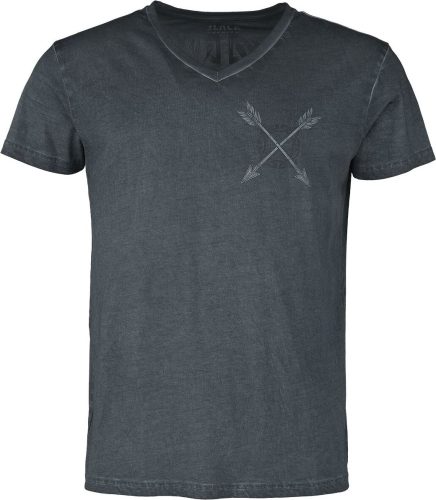 Black Premium by EMP T-Shirt mit detailreichem Wolfsprint Tričko šedá