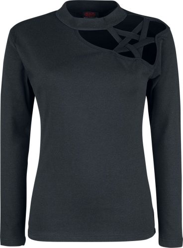 Spiral Gothic Elegance Dámské tričko s dlouhými rukávy černá