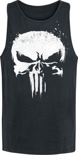 The Punisher Sprayed Skull Logo Tank top černá
