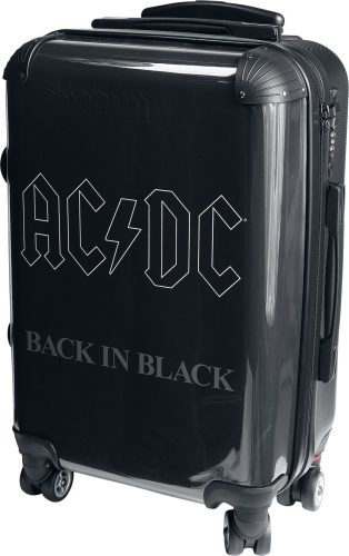 AC/DC Rocksax - Back in Black Taška/kufr na kolečkách cerná/bílá