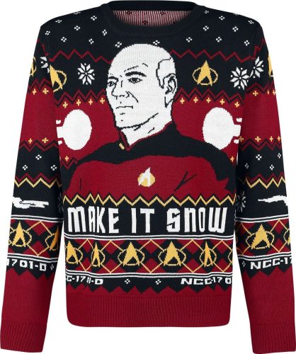 Star Trek Make It Snow Pletený svetr vícebarevný