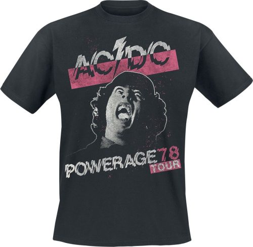 AC/DC Powerage Tour 78 Tričko černá