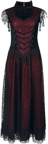Sinister Gothic Gotické šaty Šaty cerná/cervená