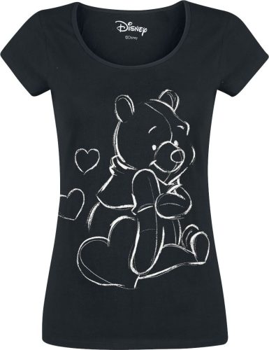 Medvídek Pu Sketchy Pooh Dámské tričko černá
