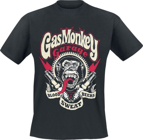 Gas Monkey Garage Spark Plug Tričko černá