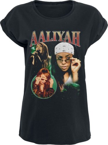 Aaliyah Pic Collage Dámské tričko černá