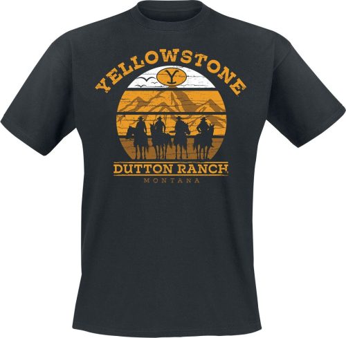 Yellowstone Cowboys Tričko černá