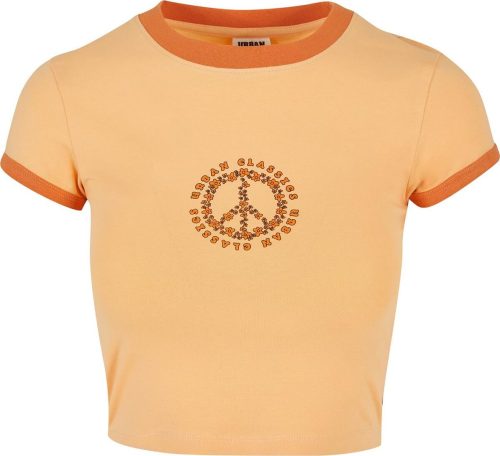 Urban Classics Dámské strečové žerzejové tričko krátkého střihu Dámské tričko oranžová