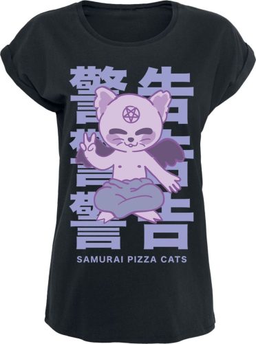 Samurai Pizza Cats Manga Design Dámské tričko černá