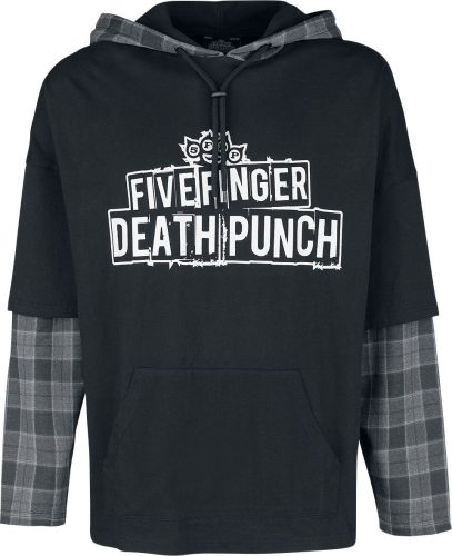 Five Finger Death Punch EMP Signature Collection Tričko s kapucí a dlouhými rukávy cerná/šedá