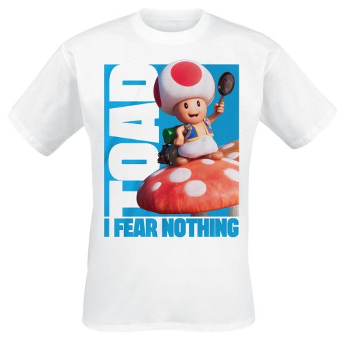 Super Mario Toad - Fear Nothing! Tričko bílá