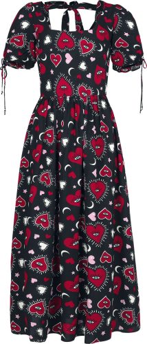 Hell Bunny Kate Heart Dress Šaty cerná/cervená