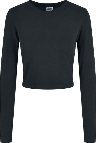 Urban Classics Dámské organické cropped tričko s dlouhými rukávy Dámské tričko s dlouhými rukávy černá