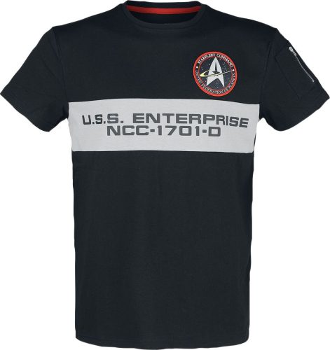 Star Trek U.S.S. Enterprise Tričko černá
