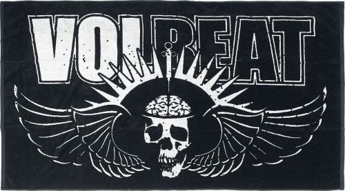 Volbeat Winged Skull - Badetuch rucník cerná/bílá