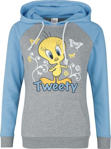 Looney Tunes Tweety Dámská mikina s kapucí šedá/modrá