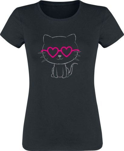 Tierisch Cat Love Dámské tričko černá