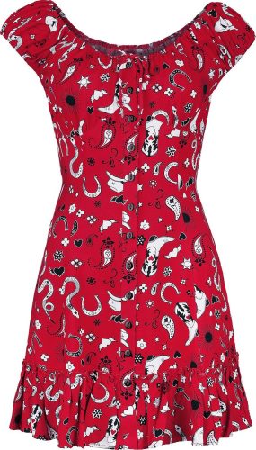Hell Bunny Emmylou Mini Dress Šaty cervená/cerná/bílá