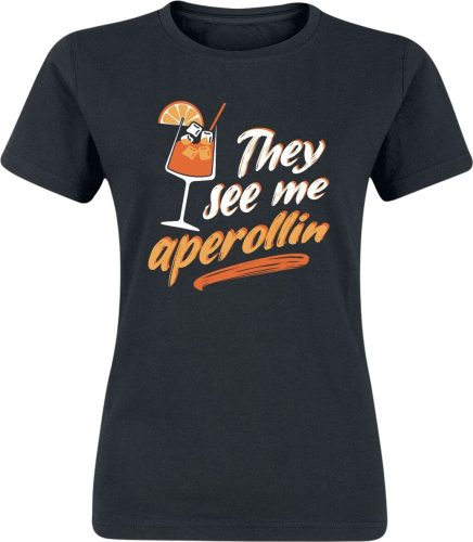 Alcohol & Party They See Me Aperollin Dámské tričko černá