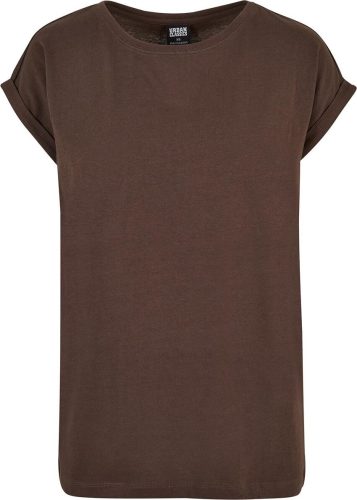 Urban Classics Dámské strečové žerzejové tričko krátkého střihu Dámské tričko hnědá
