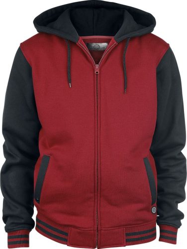 RED by EMP Dvoubarevná bunda na zip Mikina s kapucí na zip bordová/cerná