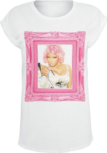 Nicki Minaj Pink Baroque Frame Dámské tričko bílá