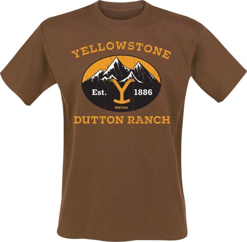 Yellowstone Dutton Ranch Montana - Est. 1883 Tričko hnědá