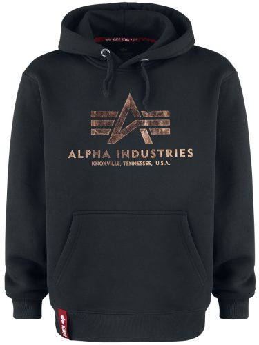 Alpha Industries Basic Hoody Mikina s kapucí cerná/zlatá