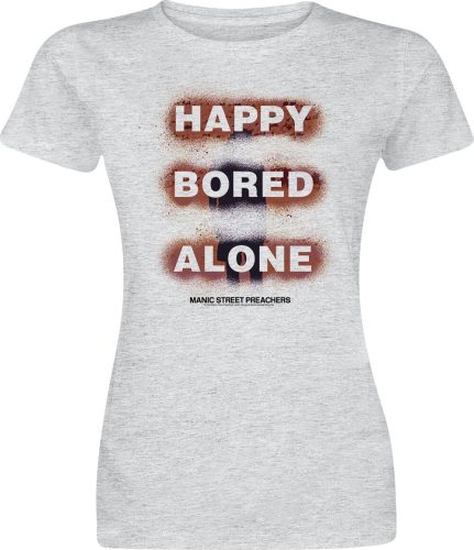 Manic Street Preachers Happy Bored Alone Dámské tričko šedý vres