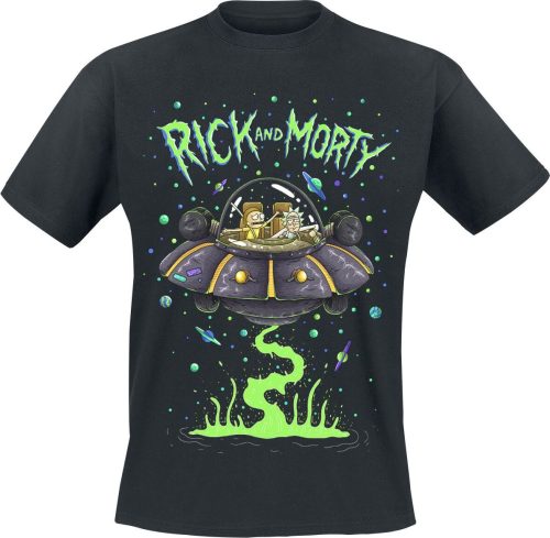 Rick And Morty Spaceship Tričko černá