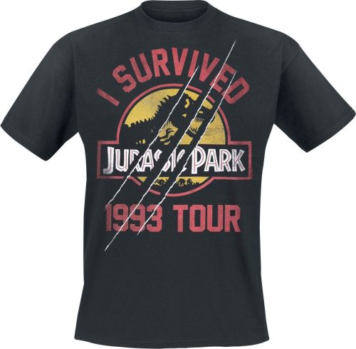 Jurassic Park I Survived 1993 Tour Tričko černá