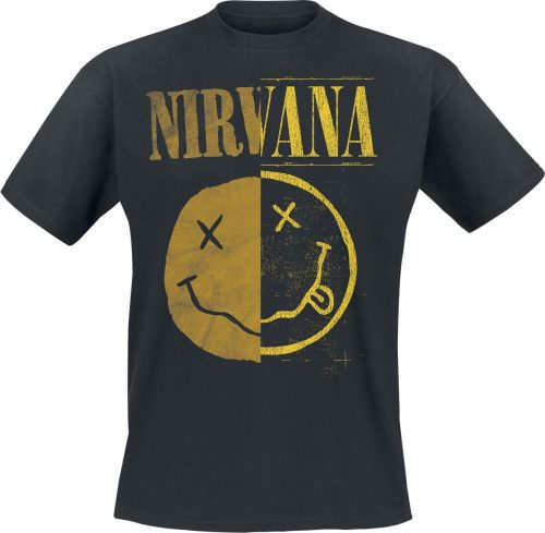 Nirvana Spliced Smiley Tričko černá