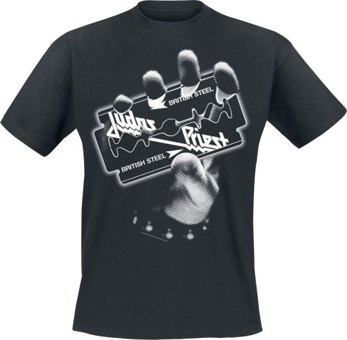 Judas Priest British Steel Hand White Tričko černá