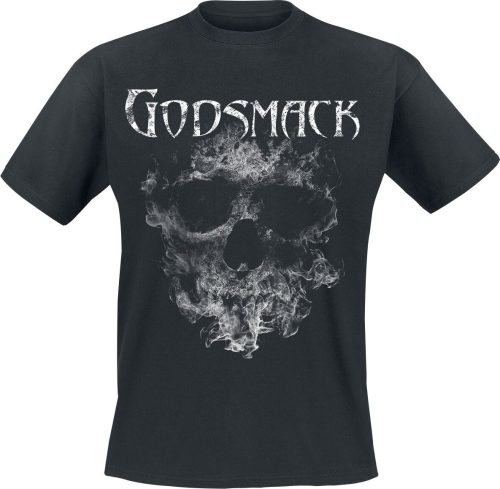 Godsmack Smoking Skull Tričko černá
