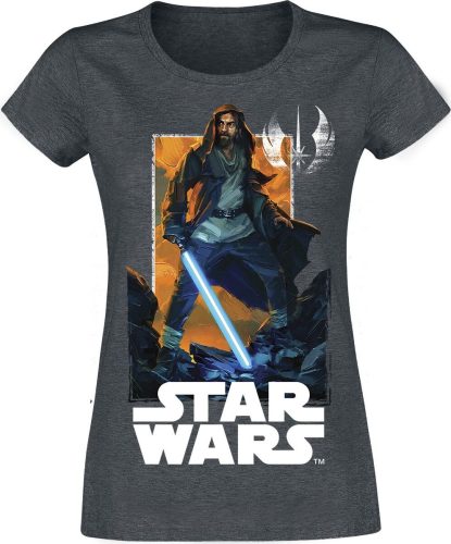 Star Wars Obi-Wan Kenobi Dámské tričko šedá