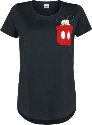 Mickey & Minnie Mouse Pocket Face Dámské tričko černá