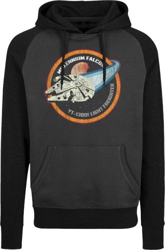 Star Wars Millennium Falcon - Badge Mikina s kapucí cerná/šedá
