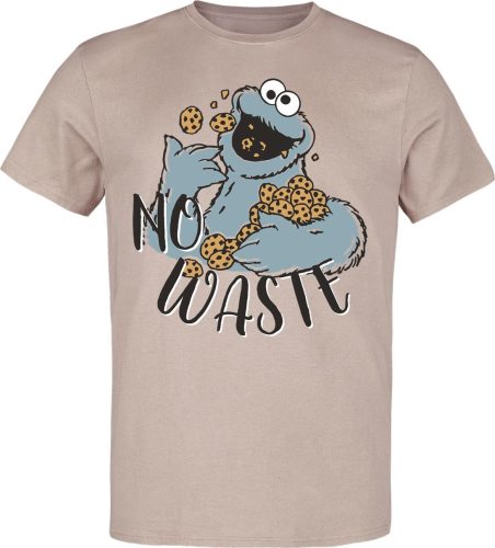 Sesame Street Cookie Monster - No Waste Tričko vícebarevný
