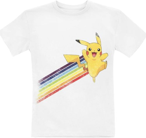 Pokémon Kids - Pikachu - Rainbow detské tricko bílá