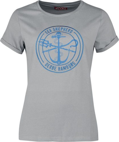 Sea Shepherd x Derbe Barbe Mono Gots Dámské tričko šedá/modrá