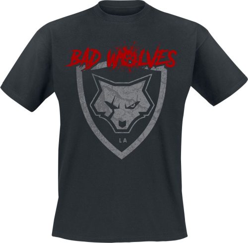 Bad Wolves Paw Logo Shield Tričko černá